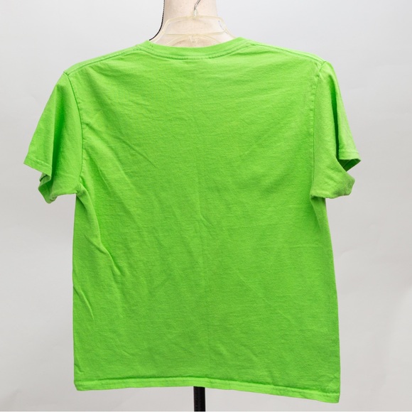 Bright green comfy t-shirt “Control Freak” with video game controllers boys YL - Picture 2 of 8